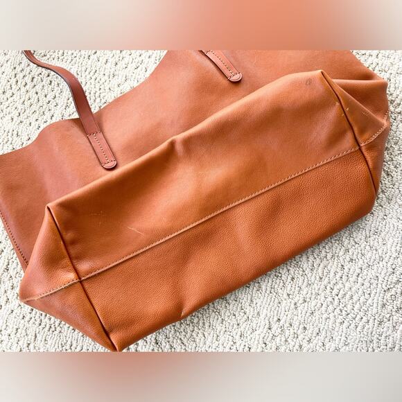 Mark and graham Brooklyn tote bag brown leather soft shoulder bag minimalist XL - Picture 14 of 14